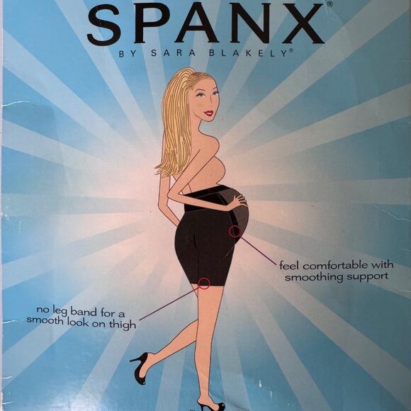 Spanx Power Mama Maternity Mid-Thigh Shaper Size B Smoothing Support - Picture 4 of 6